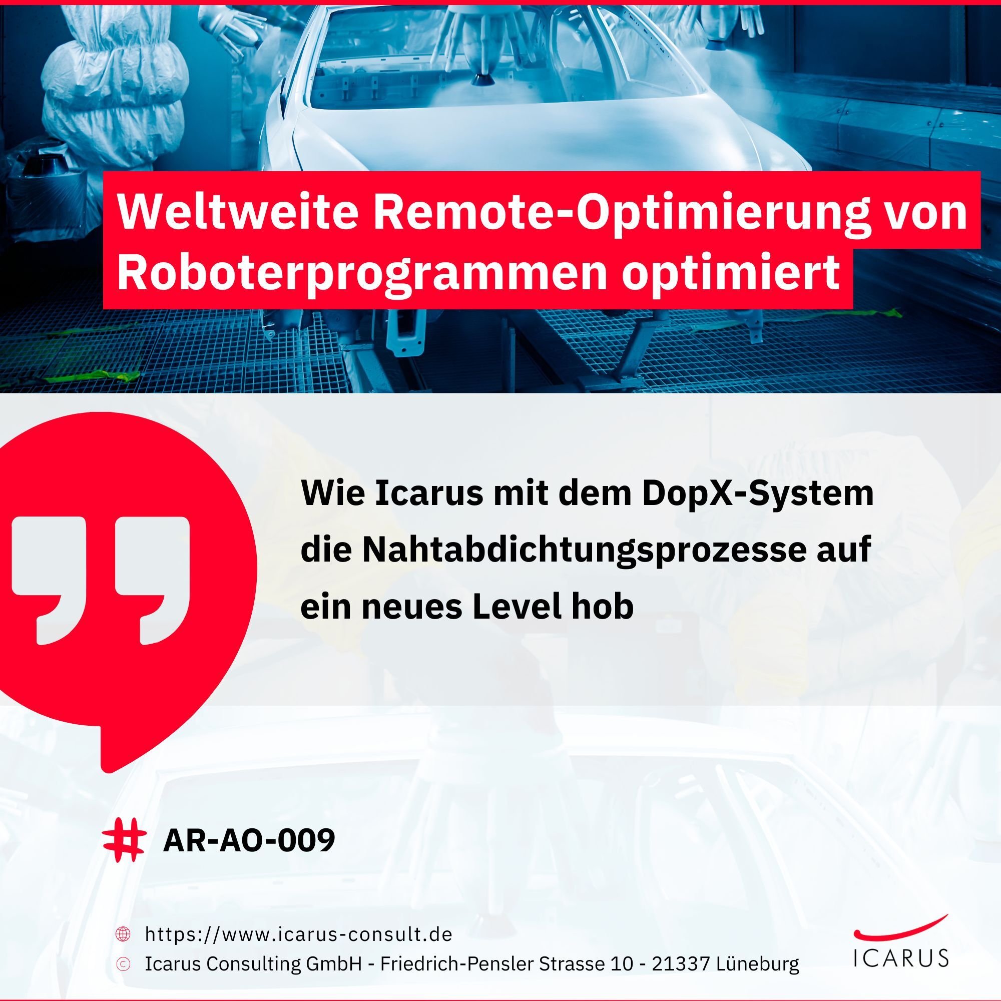 AR-AO-009 - Weltweite Remote-Optimierung von Roboterprogrammen optimiert