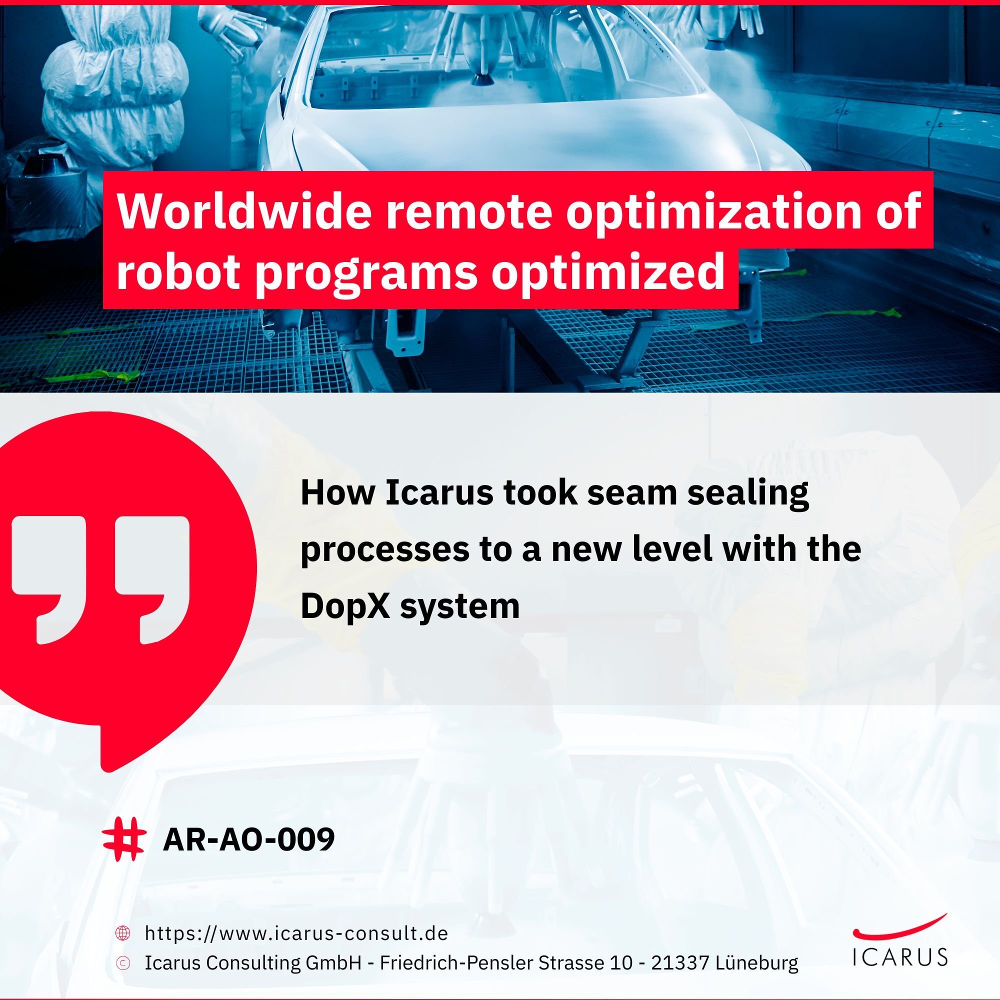 AR-AO-009 - Worldwide remote optimization of robot programs optimized