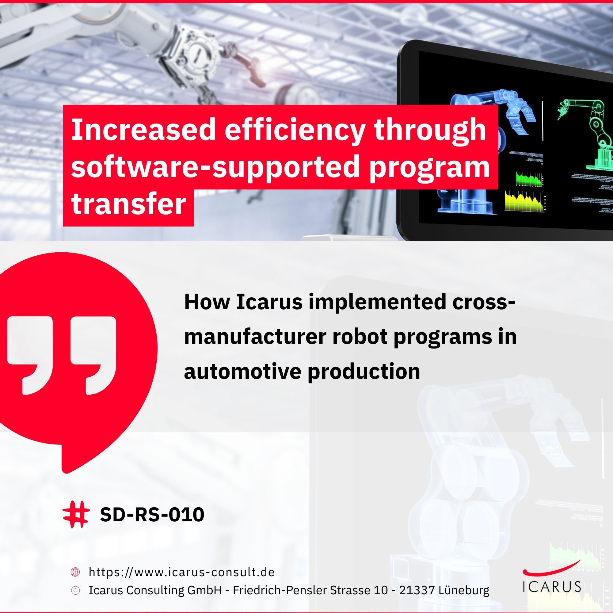 SD-RS-010 - Increased efficiency through software-supported program transfer