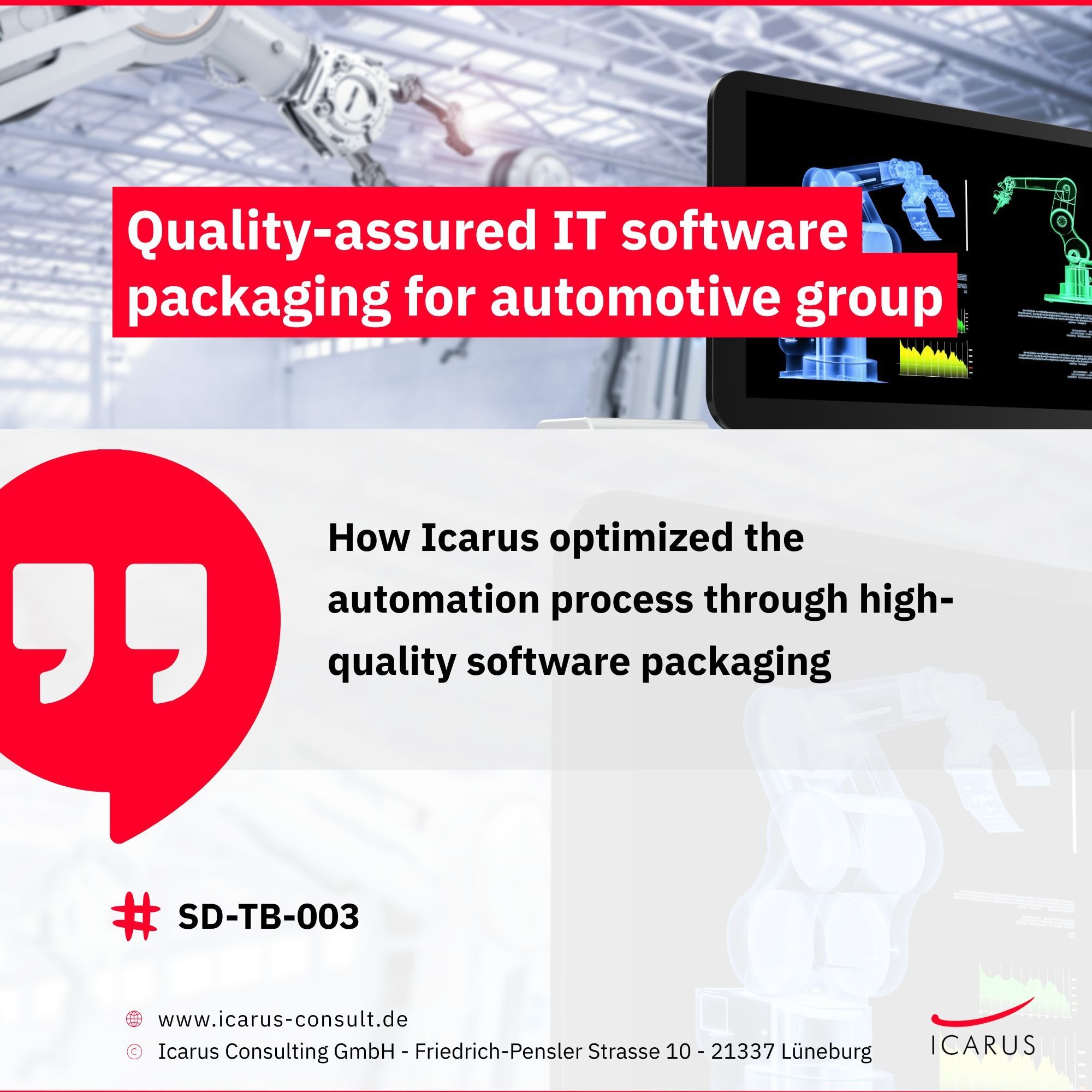 SD-TB-003 - Quality-assured IT software packaging for automotive group